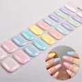 UV-vrije gel nagelwraps pastel effen kleur nagelstickers manicure gemakkelijk thuis te gebruiken - BSA-0272