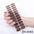 Solid brown gradient nail wraps elegant press on nails easy DIY manicure sticker set - Press-on Nails and Nail File / Brown