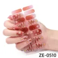 Weihnachten Nagelsticker Gradient Rot Schneeflocke Nagelkunst Aufkleber Maniküre Zubehör - Rosa Gradient Schneeflocke Stil (ZE-0510) / Künstliche Fingernägel und Nagelfeile