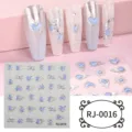5D embossed metallic heart sun nail art stickers DIY crystal gem gel nail decals for decor - RJ-0016 / 60*60mm Bare Sheet