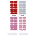 Set strisce smalto unghie glitterate adesivi nail art colore unito kit manicure pro - Unghie finte nude + due lime per unghie / Set Di 4