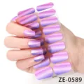 Verloop cat eye nagelwraps sprankelende glitter nagelsticker variant 16 stuks set - ZE-0589 / Kunstnagels en nagelvijl
