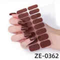 Autocollants d'ongles pailletés marron foncé, foil scintillant pour manucure DIY facile. - Style Paillettes Fines Brun Foncé (ZE-0362) / Faux ongles et lime à ongles