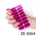 Autocollants d'ongles pailletés roses variante, ensemble de manucure brillante pour bricolage. - Style Pailleté Rose (ZE-0364) / Faux ongles et lime à ongles