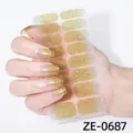 Glitzer verlaeufe nagelaufkleber regenbogen folie aufkleber nageldesign fuer damen - Farbverlauf Glitzer Stil(ZE-0687)