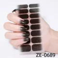 Glitzer-Farbverlauf Nagellack-Streifen dunkle glänzende Regenbogen Nagelkunst Aufkleber für Frauen Maniküre - Farbverlauf Glitzer Stil(ZE-0689)