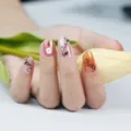 Pegatinas de uñas margarita purpurina degradado 3d impermeables cobertura total - Adhesivo de Uñas Degradado (ZK-0016)