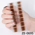 Farbverlauf Glitzer Nagelsticker, schimmernde Ombre Nail Art Folien für elegante Maniküre. - Farbverlauf Glitzer Stil(ZE-0695)