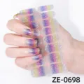 Regenbogen Glitzer Nagelaufkleber Verlauf glänzende Nagelsticker Nageldesign Folie Set Damen - Farbverlauf Glitzer Stil(ZE-0698)