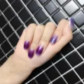 Adesivi per unghie viola sfumati glitterati, pellicole adesive per manicure lucida donna. - Adesivo per Unghie Sfumato (ZK-0004)