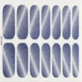 Blue cat eye gel nail wraps semi cured nail polish stickers for women elegant manicure art - BT-0056