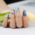 Adesivi per unghie glitterati con decori di margherite per una manicure alla moda e resistente. - Adesivo per Unghie Sfumato (ZK-0022)