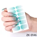 Adesivi per unghie sfumati glitter turchese argento brillanti con 3D nail art per donne - Adesivo per Unghie Sfumato (ZK-0146)
