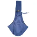 Bolsa bandolera azul para mascotas transpirable con forro de leopardo para viajes y paseos. - Azul
