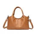 Borsa a mano da donna in pelle PU marrone borsa a tracolla versatile per uso quotidiano - Giallo