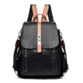 Damen Anti-Diebstahl PU Leder Rucksack Multifunktion Reisetasche schwarz braun - Braun