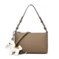 Geprägte Leder-Umhängetasche Crossover-Handy-Tasche mit süßem Pferde-Anhänger modisch. - Grau