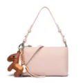 Rosa Umschlag Schultertasche mit Pferde Anhänger, Lässige Umhängetasche Variante Neu. - Rosa