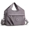 Stylische Nylon Falten Umhängetasche für Damen, lässige Handtasche mit mehreren Fächern. - Dunkellila