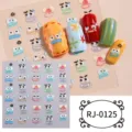 5D pegatinas de uñas de dibujos animados gel relieve expresiones divertidas manicura - Estilo de Expresión de Dibujos Animados Divertidos (RJ-0125) / Lámina desnuda de 60*60 mm