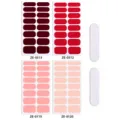 Set di 16 wrap per unghie tinta unita variante esposizione con più colori e strumenti - Unghie finte nude + due lime per unghie