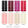 Adesivi per smalto in gel 16 punte set strisce per manicure minimalista semplice - Unghie finte nude + due lime per unghie