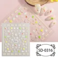 Adesivi per unghie in rilievo 5D coniglietto carino fragola margarita nail art 1pz - 5D-0316