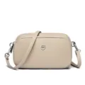 Borsa a tracolla compatta in pelle per telefono con scomparti, borsa chic ed elegante. - Albicocca