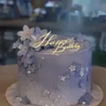 Topper per torta Happy Birthday in acrilico dorato, elegante decorazione per feste. - Stile Carattere Artistico 04