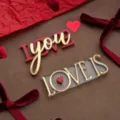 Topper de pastel de acrílico de San Valentín I Love You etiqueta de decoración de postre - Doble Capa Love You / Ancho Aprox 6cm / Dorado