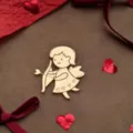 Gold acrylic cupid angel cake topper romantic love heart baking decoration party supplies - Gold Cupid Girl Style / Height 5.5cm