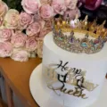 Acrylic Happy Birthday Queen cake topper gold crown set for party dessert decoration. - Queen Style 02 / Width Approx 9cm (1.3mm Thickness) / Gold