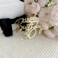 Gold acrylic 30th happy birthday cake topper party decoration dessert table sign supply - 30th Style / 1 Piece