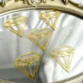 Gold acrylic diamond cake toppers, exquisite dessert table decorations for party events. - Gold Diamond Color