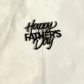 Topper per torta in acrilico nero festa del papà vista dettagliata, decorazione elegante. - Buona Festa del Papà in inglese nero (con bastoncino in acrilico trasparente gratuito)
