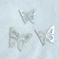 Silberne hohle Schmetterling Acryl dekorative Stuecke Spiegel Wandaufkleber und mehr - Hohl Schmetterling Stil / Dreiteiliges Set / Silber
