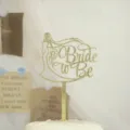 Gold glitter Bride to Be cake topper acrylic bachelorette party cake decoration supplies - Style 4 / Glitter Gold