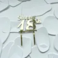 Gold acrylic 18th birthday cake topper shiny gold party dessert decoration supplies - Age 18 Style / Width 11cm