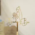 Gold acrylic bride to be cake topper for bachelorette party wedding cake decoration supplies - Style 2 / Gold