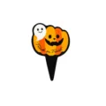 Decoración de pastel de Halloween lindo fantasma calabaza inserto fiesta accesorios - Estilo E - 50 piezas (Altura total aprox. 5 cm)