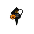 Vista detallada de topper para cupcakes de Halloween, lindo diseño de fantasma y calabaza - Estilo C - 50 piezas (Altura total aprox. 5 cm)