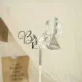 Bride to Be acrylic cake topper bachelorette party decoration silver mirror party supplies - Style 1 / Silver