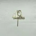 Goldener Acryl 40 & Fabulous Kuchendeckel für Geburtstagsfeier Dessert Dekoration Zubehör - 40 Jahre alt (11cm Breite)