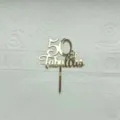 Gold Acryl 50 Geburtstag Torte Topper fabulous Party Dekoration Kuchen Stecker Deko - 50 Jahre alt (11cm Breite)