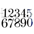 Black acrylic 0-9 numbers set cake topper party decoration DIY craft sign display 9.3cm - Style 2 / Thickness 1.3mm / Black