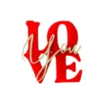 Ακριλικό τοππερ τούρτας LOVE κόκκινο χρυσό διακόσμηση πάρτι Αγίου Βαλεντίνου ρομαντικό δώρο - Love You διπλό στρώμα με κόκκινη βάση