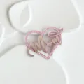 Acrylic Mother's Day cake topper with glitter heart and Mom lettering for party decor. - Rose Gold Pink Glitter Heart MOM Style