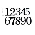 Black acrylic 0-9 numbers cake topper set, elegant party decoration number sign. - Style 1 / Thickness 1.3mm / Black
