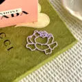 Acryl bloem taarttopper voor moederdag feest vrouwen viering cupcake decoratie schattig - Paarse anjer stijl 1