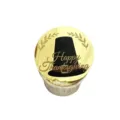 Thanksgiving Cupcake Topper Gold Acrylic Pilgrim Hat Party Cake Decoration Ornaments - Style 2 (5cm) / Gold